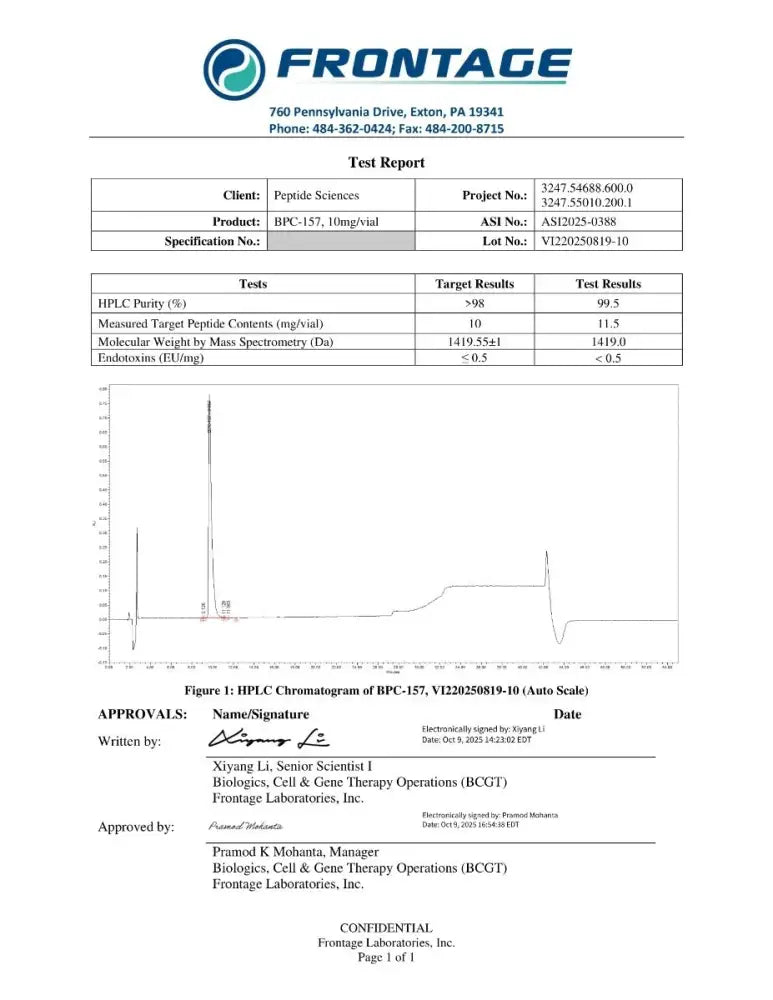 BPC-157 10mg - Peptide Sciences