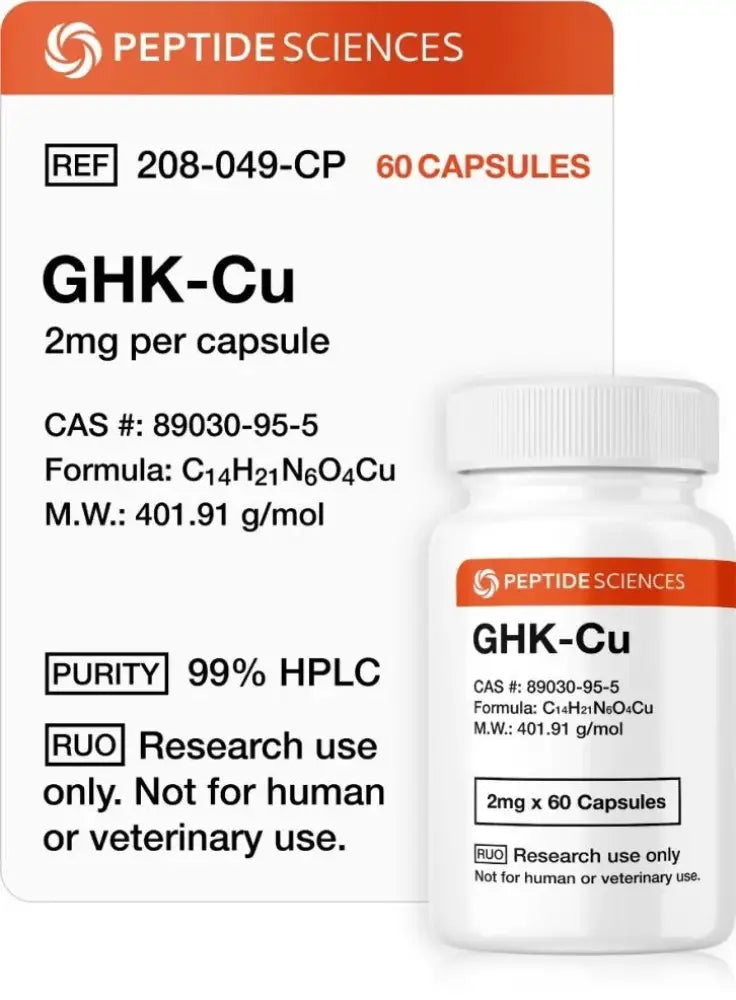 GHK-Cu (60 Cápsulas: cada uma com 2mg) - Peptide Sciences