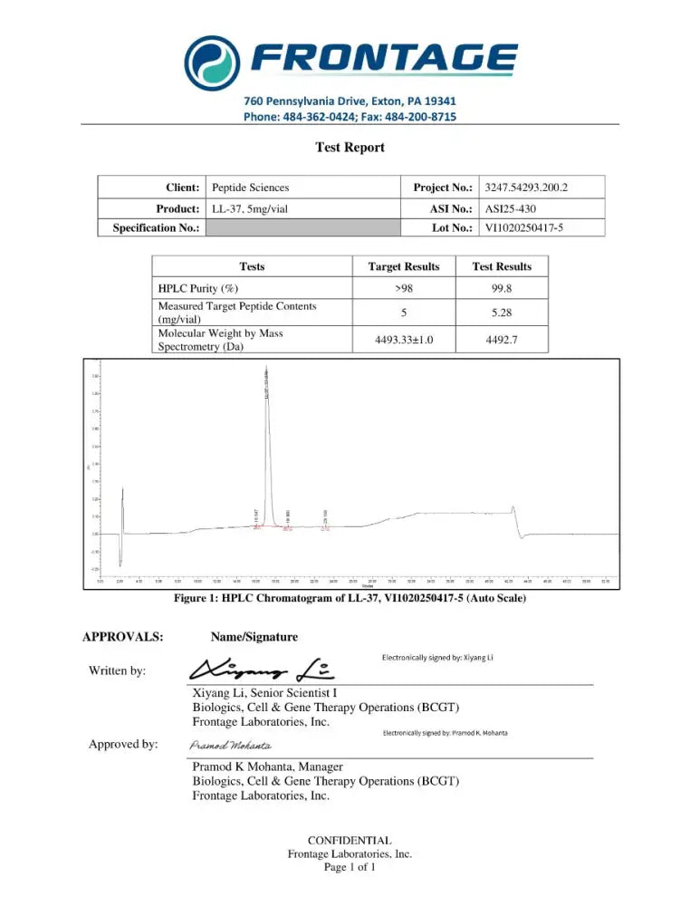 LL-37 5mg (CAP-18) - Peptide Sciences