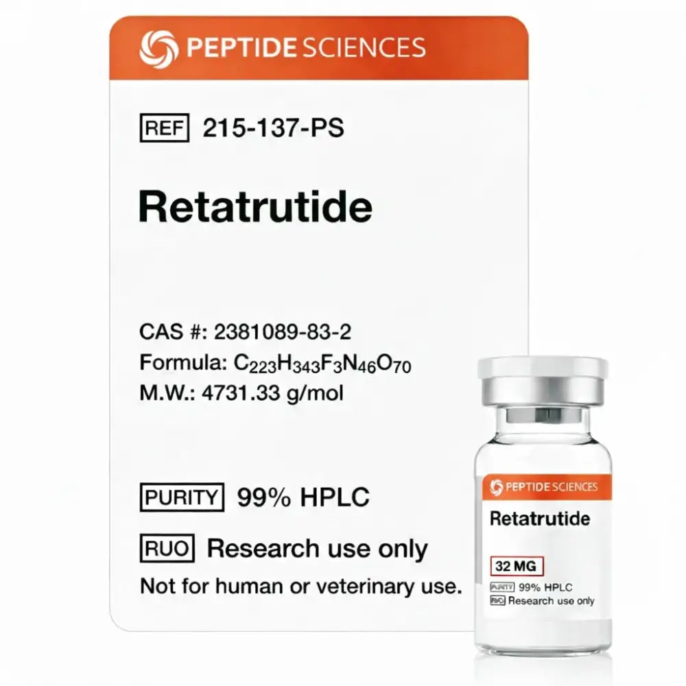 Retatrutide 32mg com Água Bacteriostática - Peptide Sciences